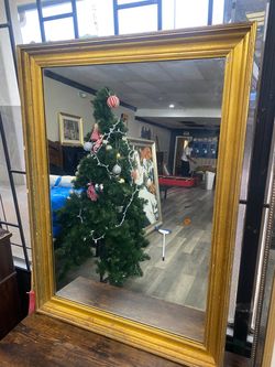 Large Gold Framed Wall Mirror