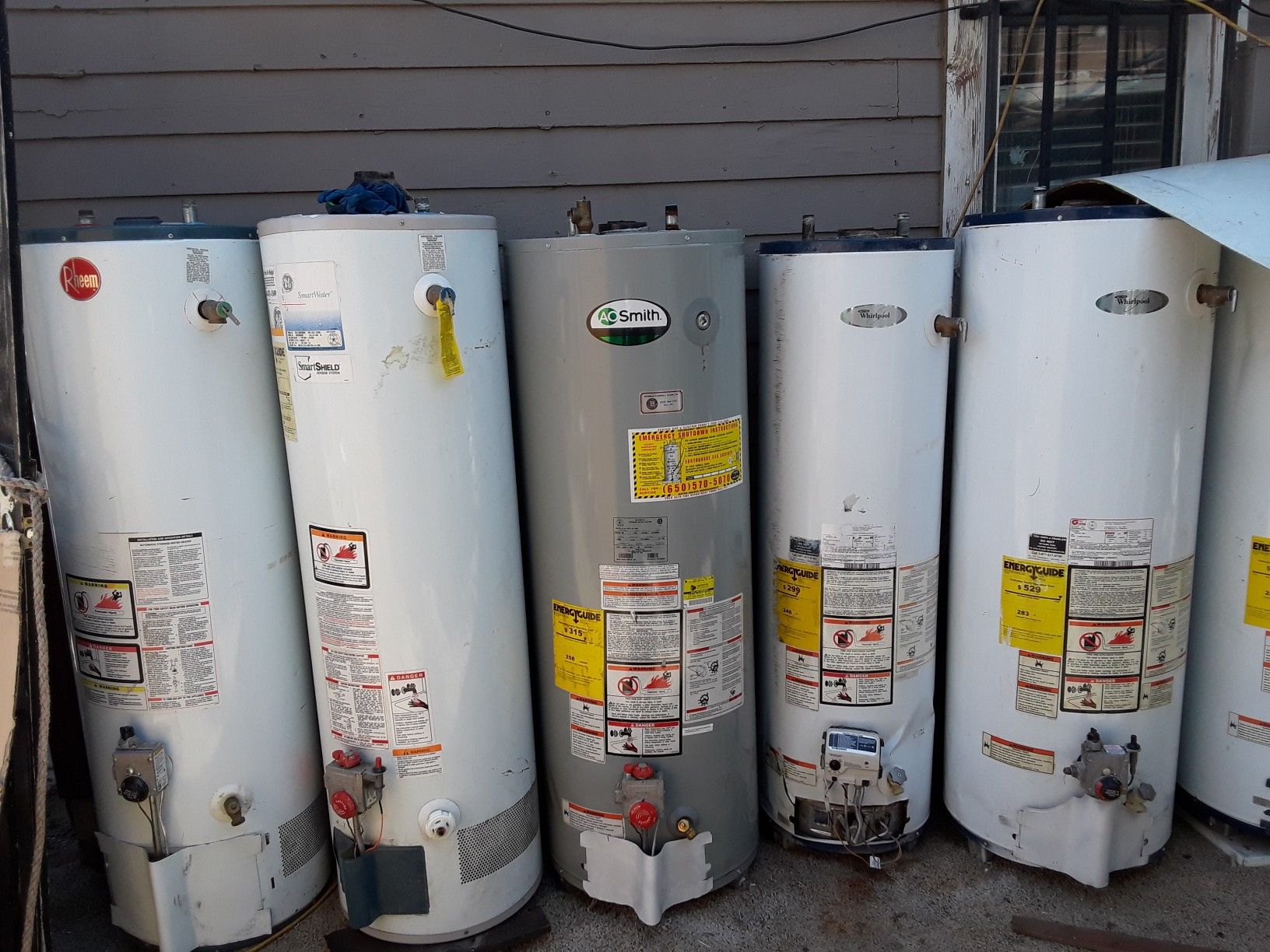 Water heater de gas natural 30,40 y 50 galones