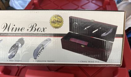 Find Life 5 Piece  Cherrywood Wine Box 