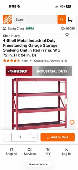 Storage rack. Purchased at Home Depot.