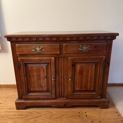 Antique Link-Taylor Colonial Pine Credenza