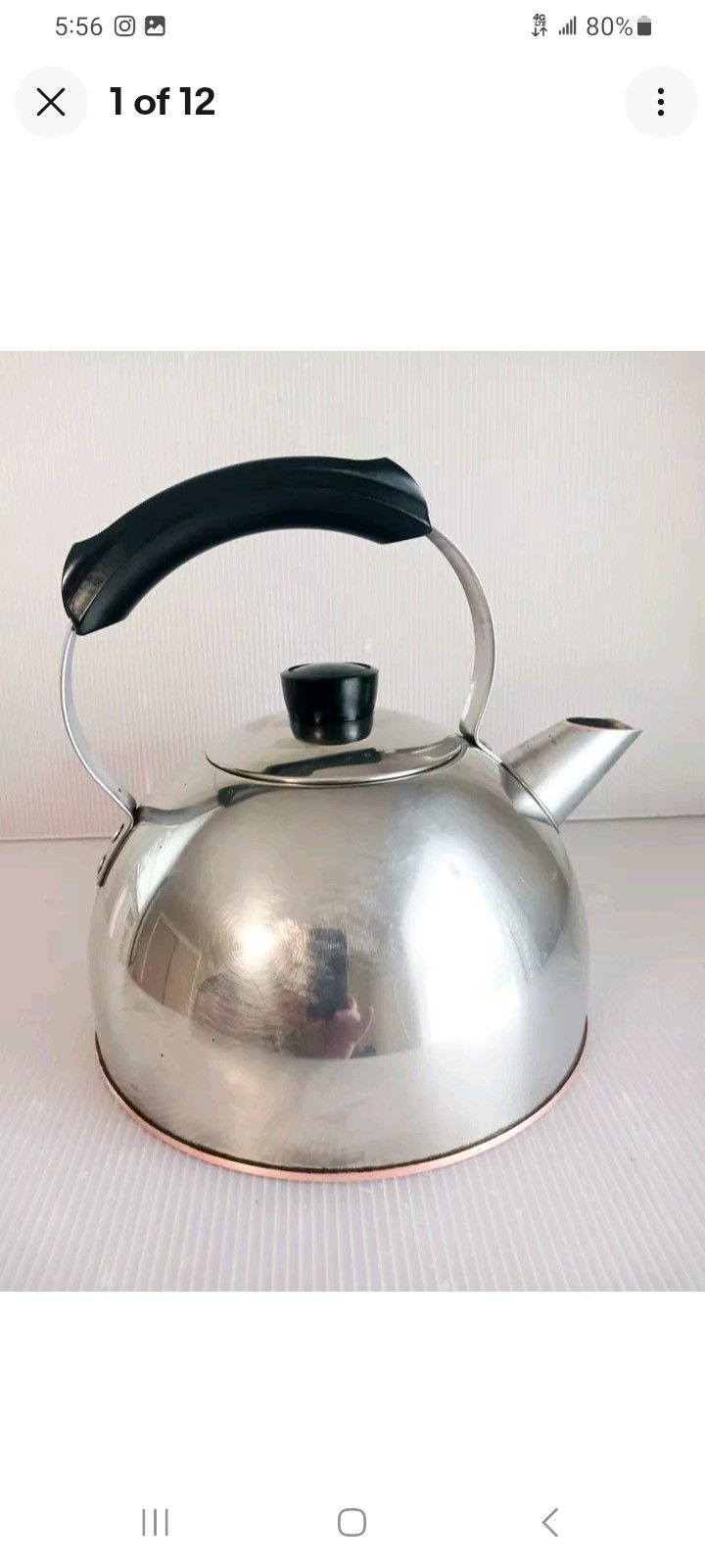Revere Copper & Brass Incorporated Rome NY 68 Tea Kettle