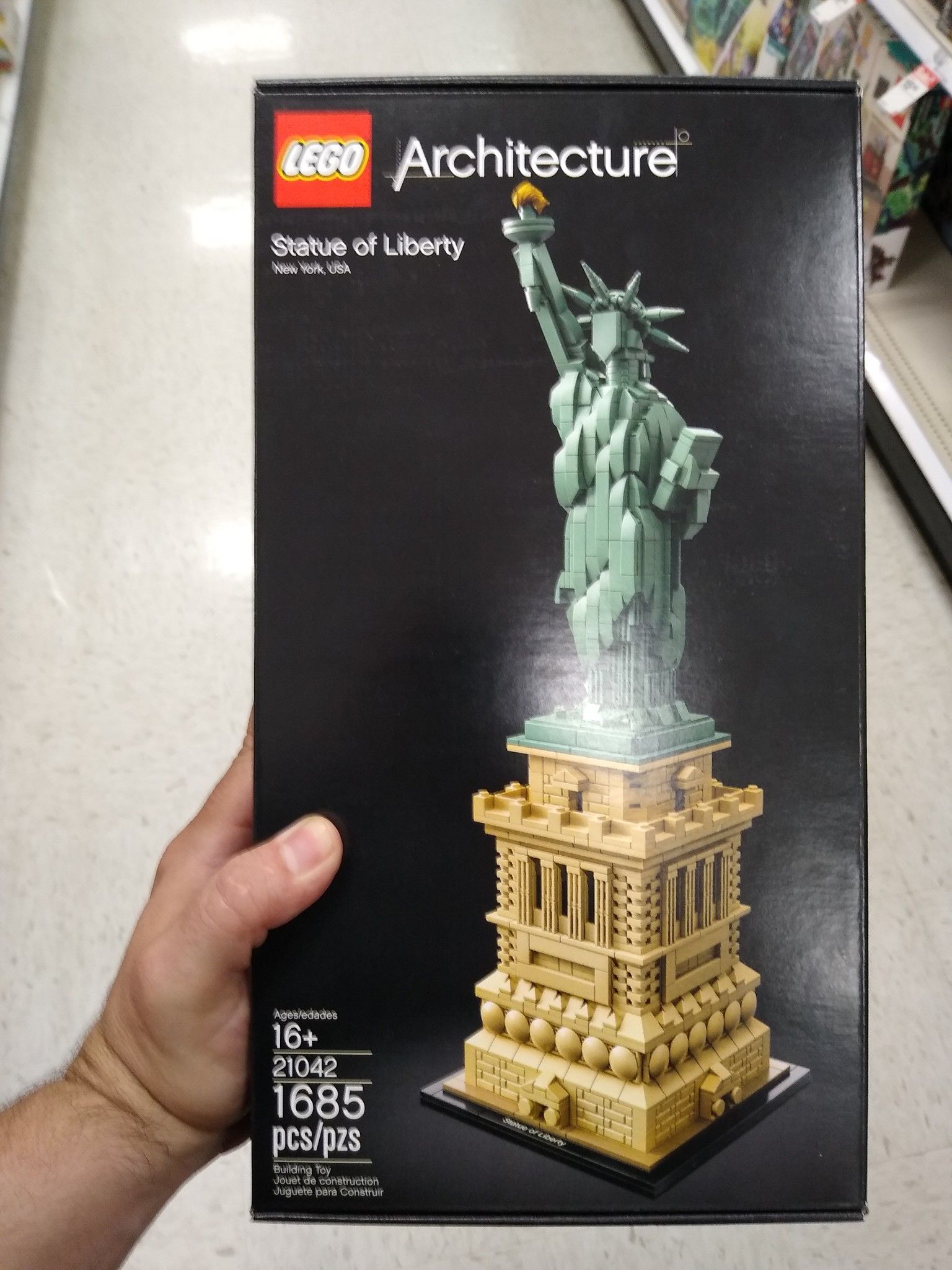 Architecture Lego of statue of liberty.