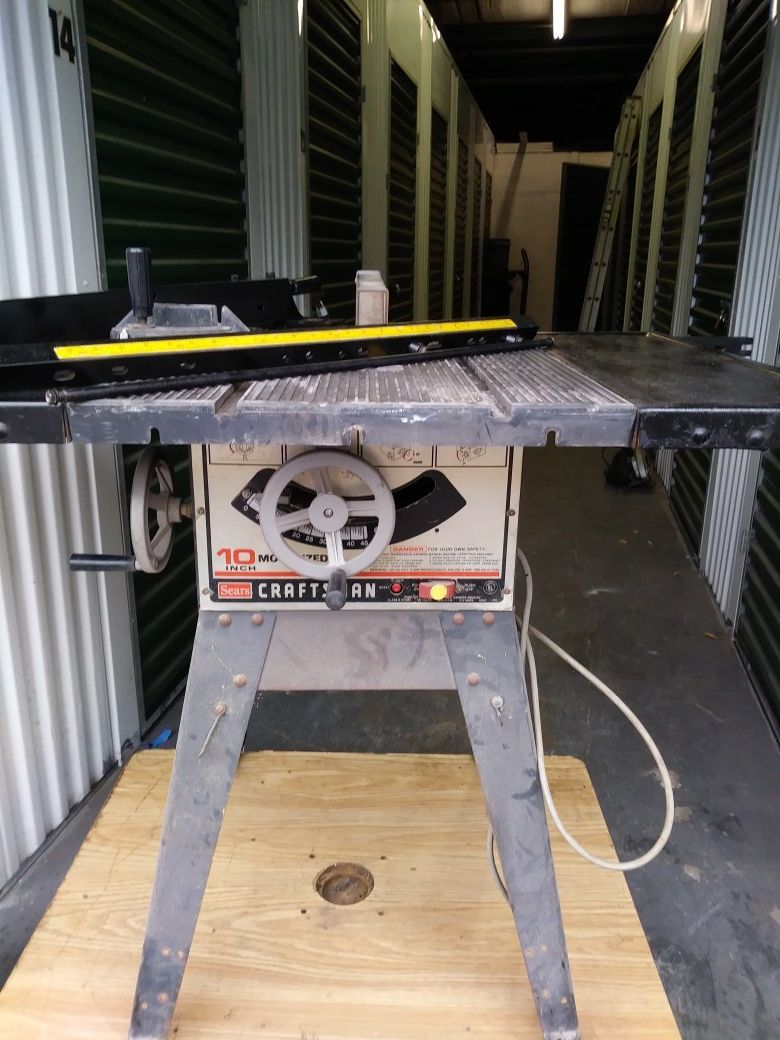 Craftsman 10 inch online motorized table saw