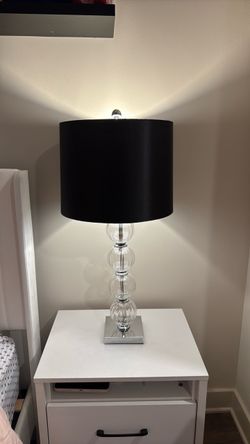 Black and Silver Table Lamp