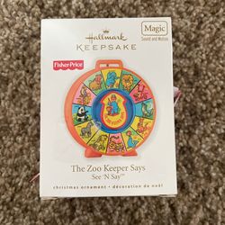 Hallmark keepsake, Fisher-Price, the zookeeper says