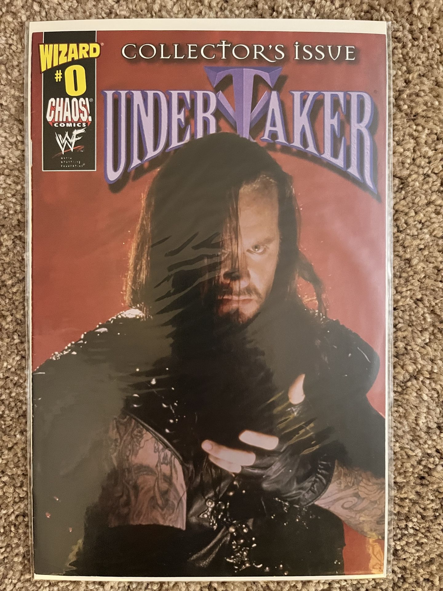 WWF  Undertaker #0 Chaos Comics Wizard Magazine 