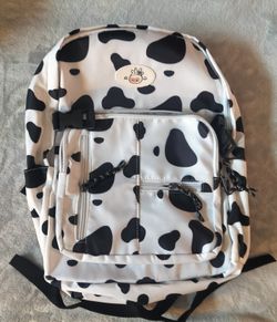 *New* Backpack with Cow Print And Accessories 