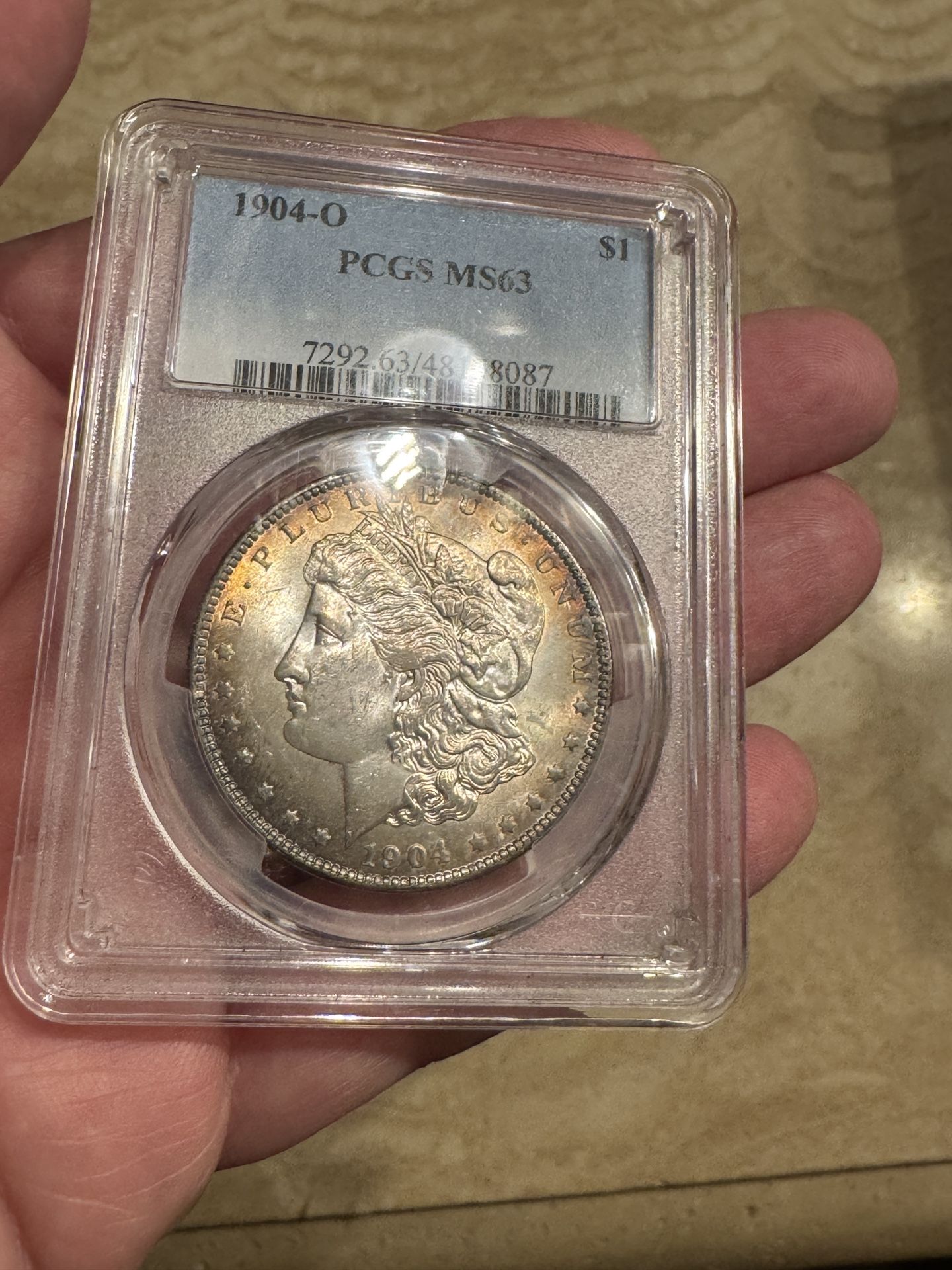 1904-O Morgan Silver Dollar MS63 Toned  
