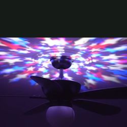 Ceiling Fan 44 In. With Projecting Colored Stars Uplight