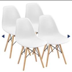 LACOO Eames White MCM Style Dining Chairs 