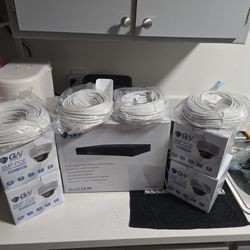 4K Security Camera System (4 Cameras + NVR + Cables) Ready to Install (New Never Used)