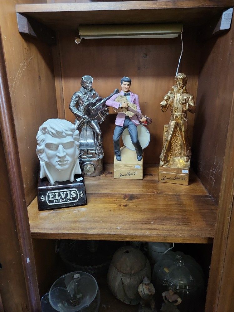 Elvis Presley Decanter ( Lot Of 4 ),All Products : American Fashion Style Bags On Sale