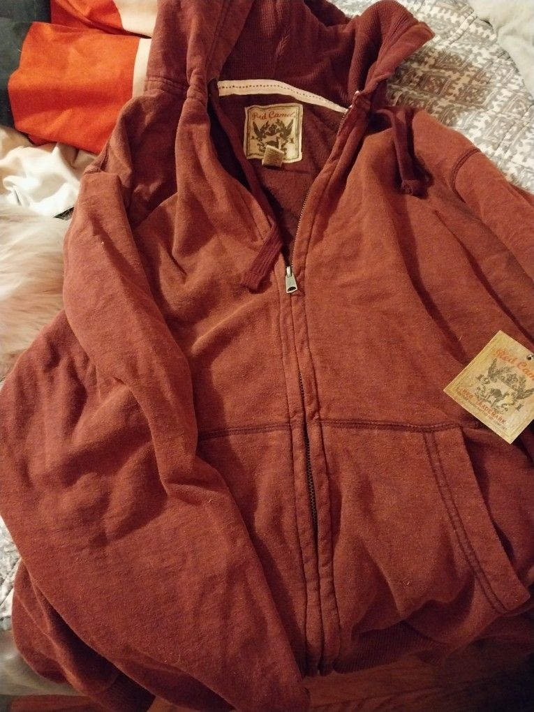 Ladys Zip Up Hoodie Jacket Red Camel 1931 Size Xl 5 Dollars 