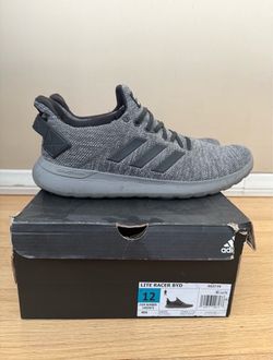 Adidas Lite Racer BYD Gray Running Shoes Size 12