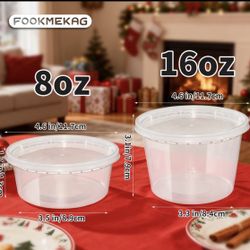 48pcs(24 Containers & 24 Lids) 16oz BPA-Free Durable Leakproof Deli Containers with Lids Set - Microwave & Dishwasher & Freezer Safe Stackable Sealed 