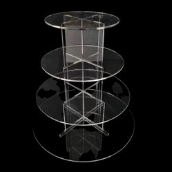 Multi Tier Acrylic Round Cake/Cupcake Stand for Weddings & Celebrations
