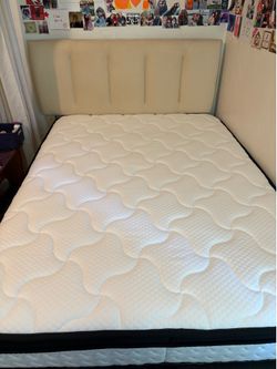 Full Size Bed Beige