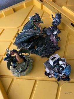 Mystical dragons figures