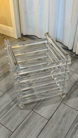 Vintage Lucite Acrylic Rod Base – Side Table, Coffee Table or Modern Planter
