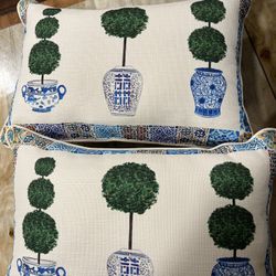 two brand new topiary pillows 