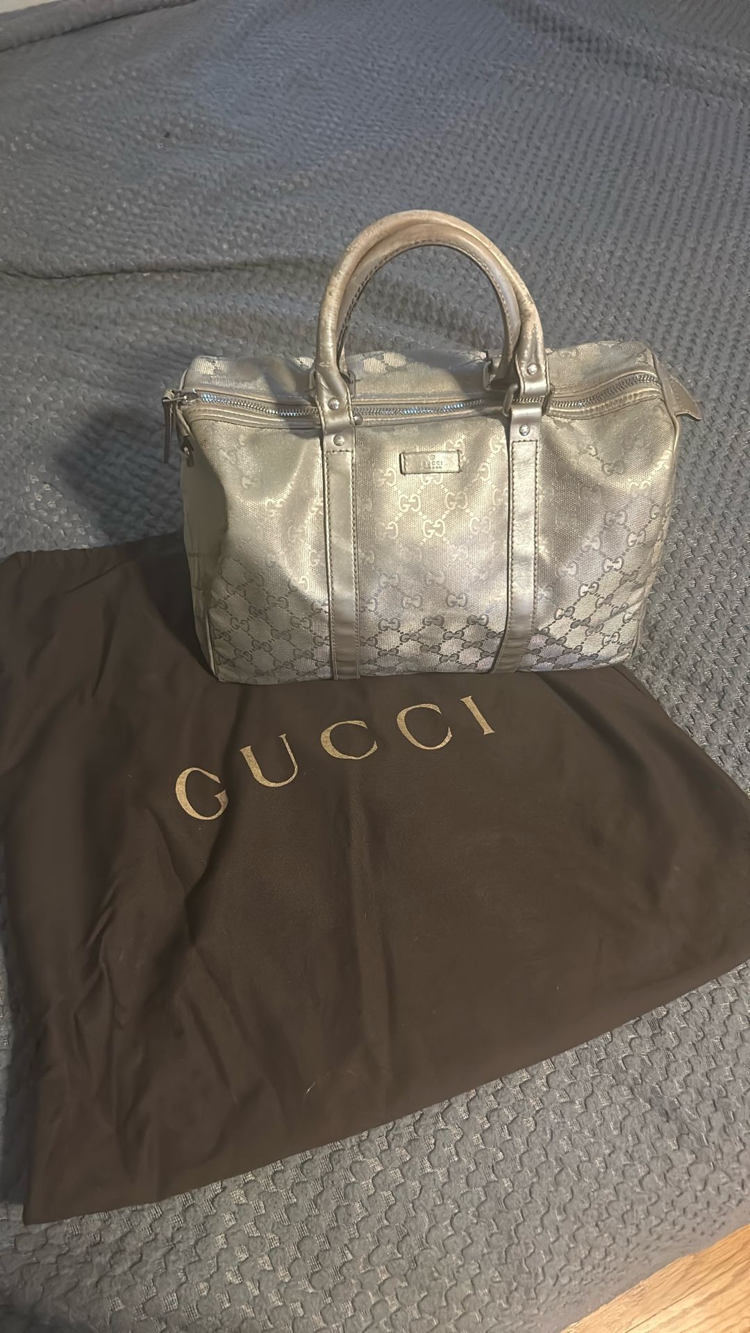 Silver Boston Bag