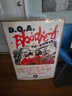 D.O.A. 1982 promo poster canadian punk black flag