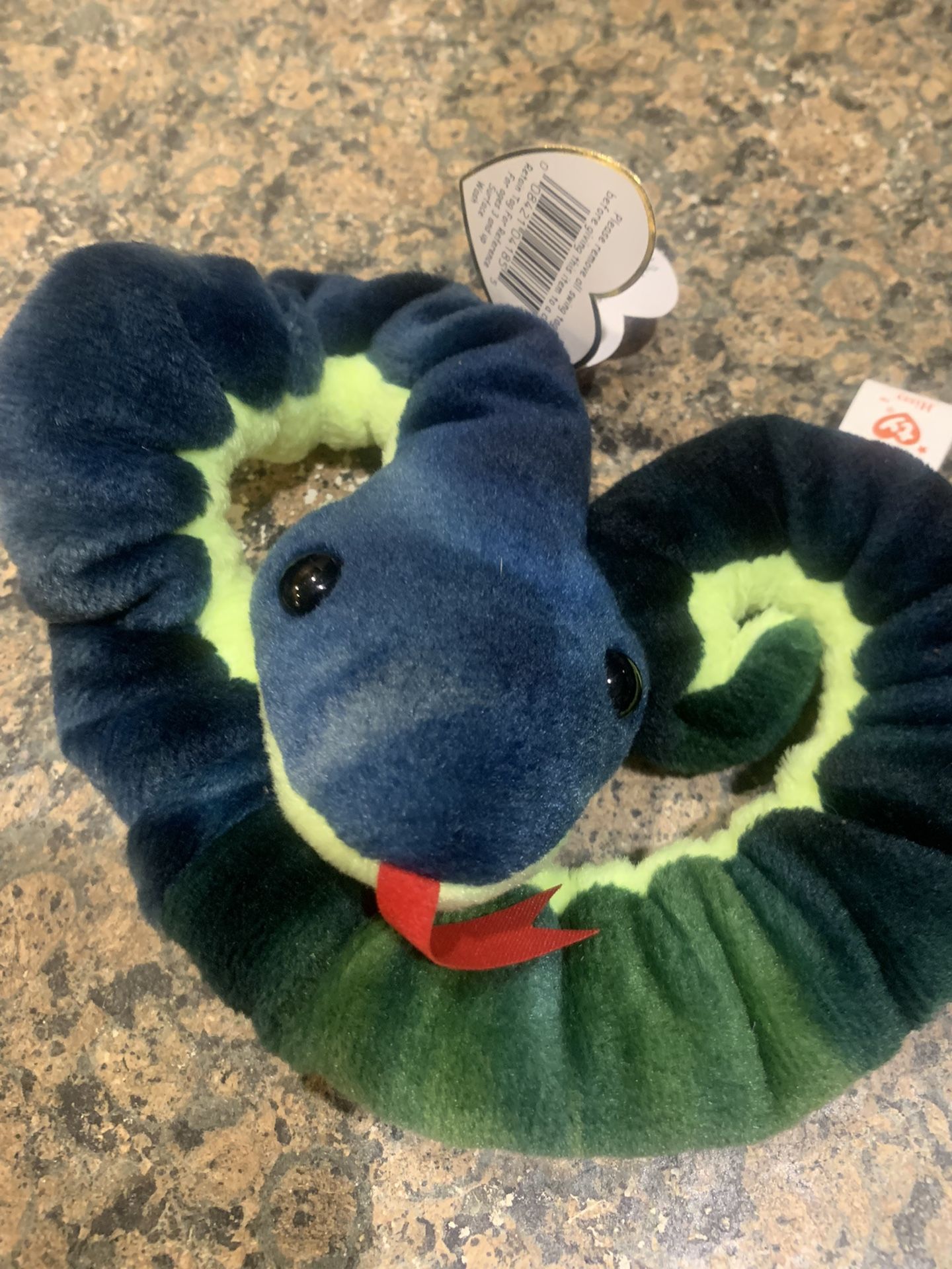 Ty Beanie Baby Hissy the Snake 1997 Rare