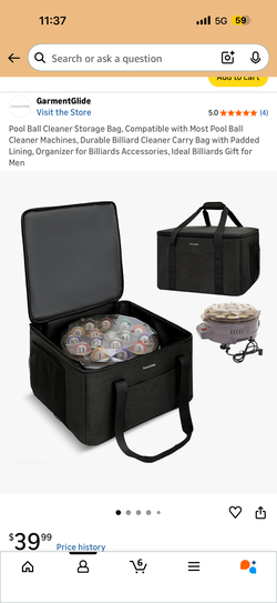 GarmentGlide Pool Ball Cleaner Storage Bag in excellent condition.