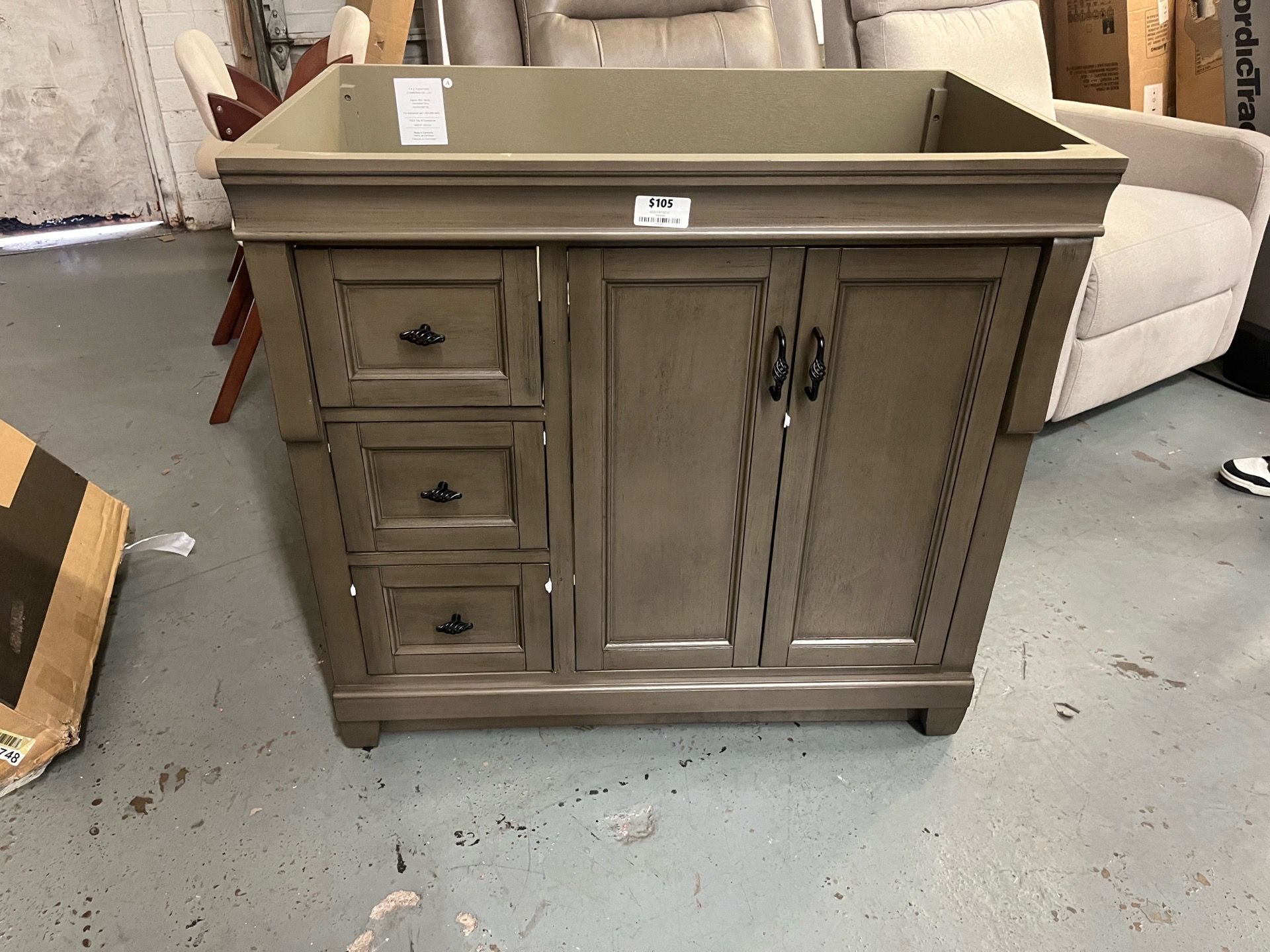 Naples 36” Bathroom Vanity ( Top Not Included )
