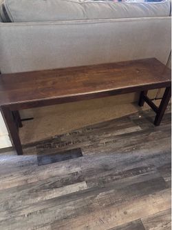 Wood dining bench
