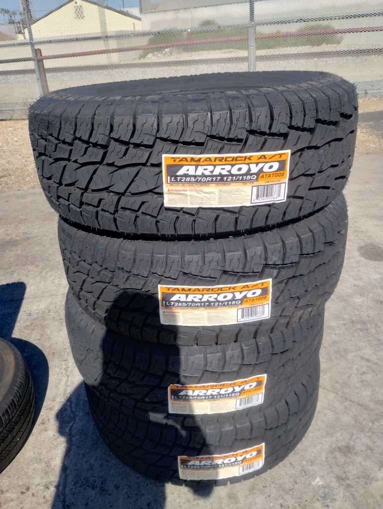Tires New LT 285 70R17 All Terrain $690 Set Of Four Install Mount And Balance