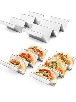 Taco Holders 4 Packs - Stainless Steel