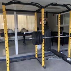 Two Hulk Power Racks with Attachments