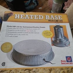 Farm Innovators HP-125 125W Heated Base for Metal Poultry Founts