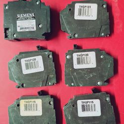 Good used breaker lot GE & Siemens brands 15 20 & 30 amp