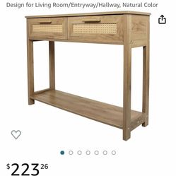 Rattan Console Table 