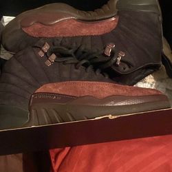Jordan’s 12s  Black And Burgundy 