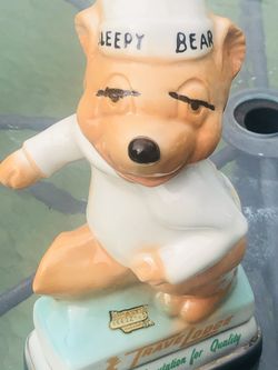 Vintage James Beam advertising for the Travel Lodge Hotel/motel decanter Sleepy Bear excellent condition