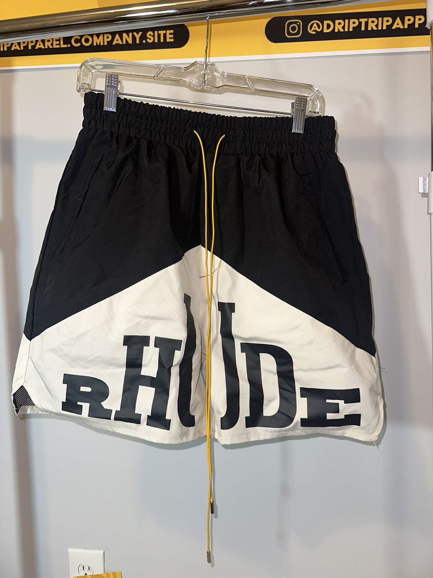 Rhude Black And White Shorts 