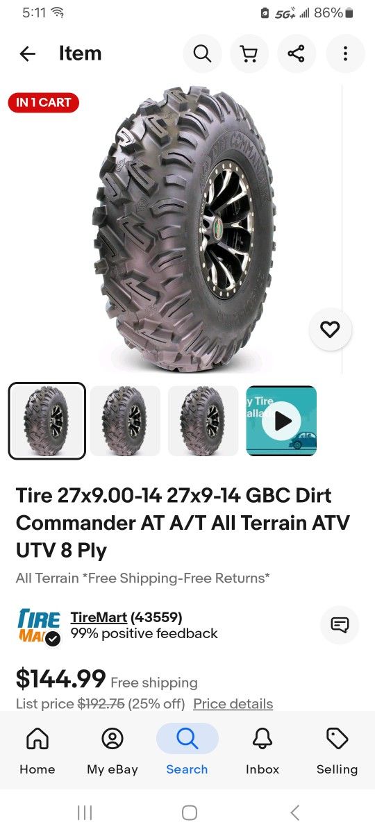Atv Wheel And Tire