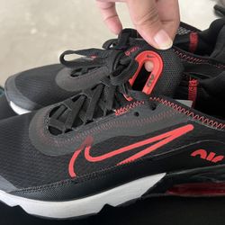 Black and Red Nike Air Shoes