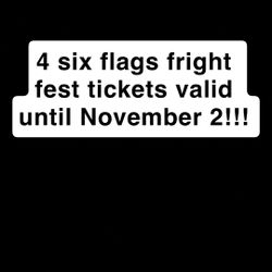 Six Flags Fright Fest Tickets