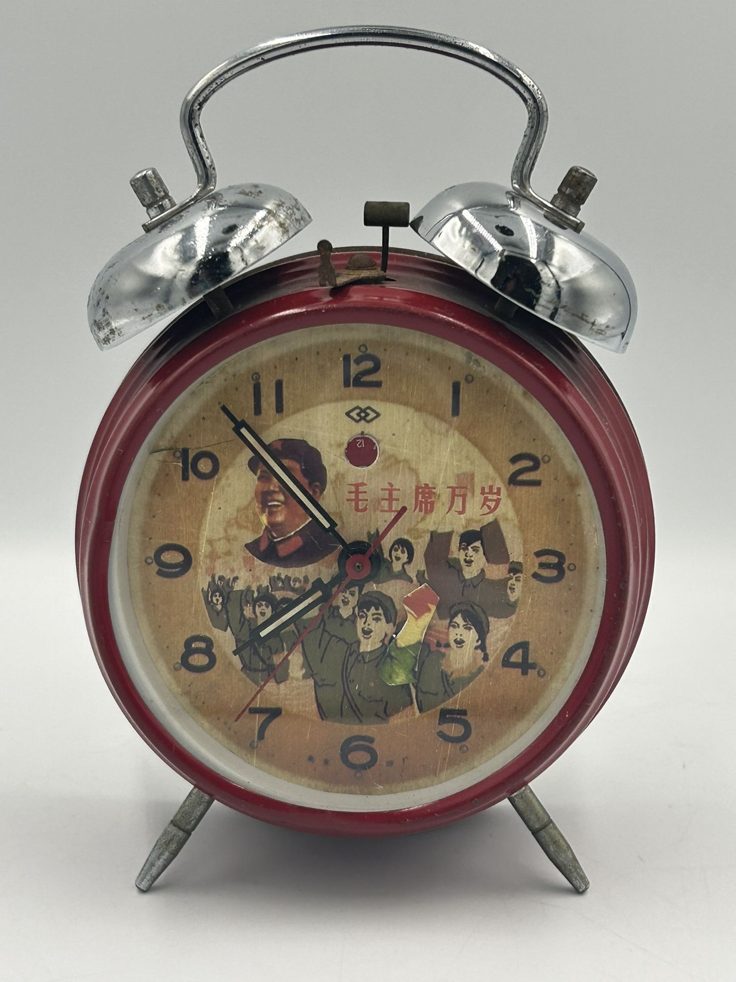 Antique Communist Round Twin Bell Alarm Clock - Doesnt Run