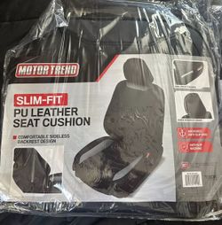 2- motor trend slim fit pu leather seat cushion