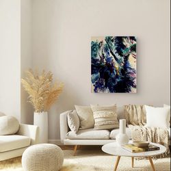 16x20 Acrylic Abstract Fluid Art on Canvas