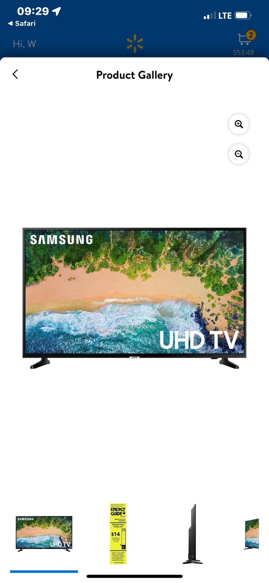 Samsung 50" Class 4K UHD 2160P LED Smart TV with HDR