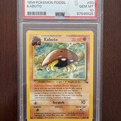 1999 Pokemon Fossil #50 Kabuto PSA 10