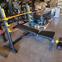 New Heavy Duty BENCH Press With barbell Rack $325