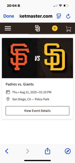 Padres Vs Giants Thursday 8/21